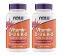 Ora Supplementi Vitamina D3 K2, 1.000 IU/45 mcg, Supporto cardiovascolare, Supporta la salute di ossa, 180 capsule vegetariane - Vegan, Gluten Free, Kosher Vitamin D3 e K2 Integratori (2)