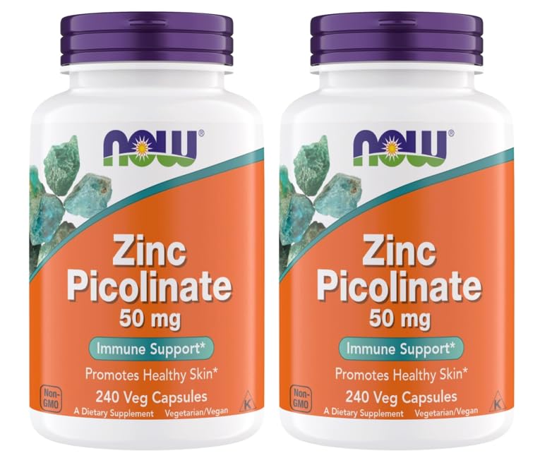 Ora integratori, Zinc Picolinate 50 mg, Supporta funzioni enzime, Supporto immunitario, Non-GMO, Kosher, Adatto per Vegani - 240 capsule vegetariane (Pack of 2)