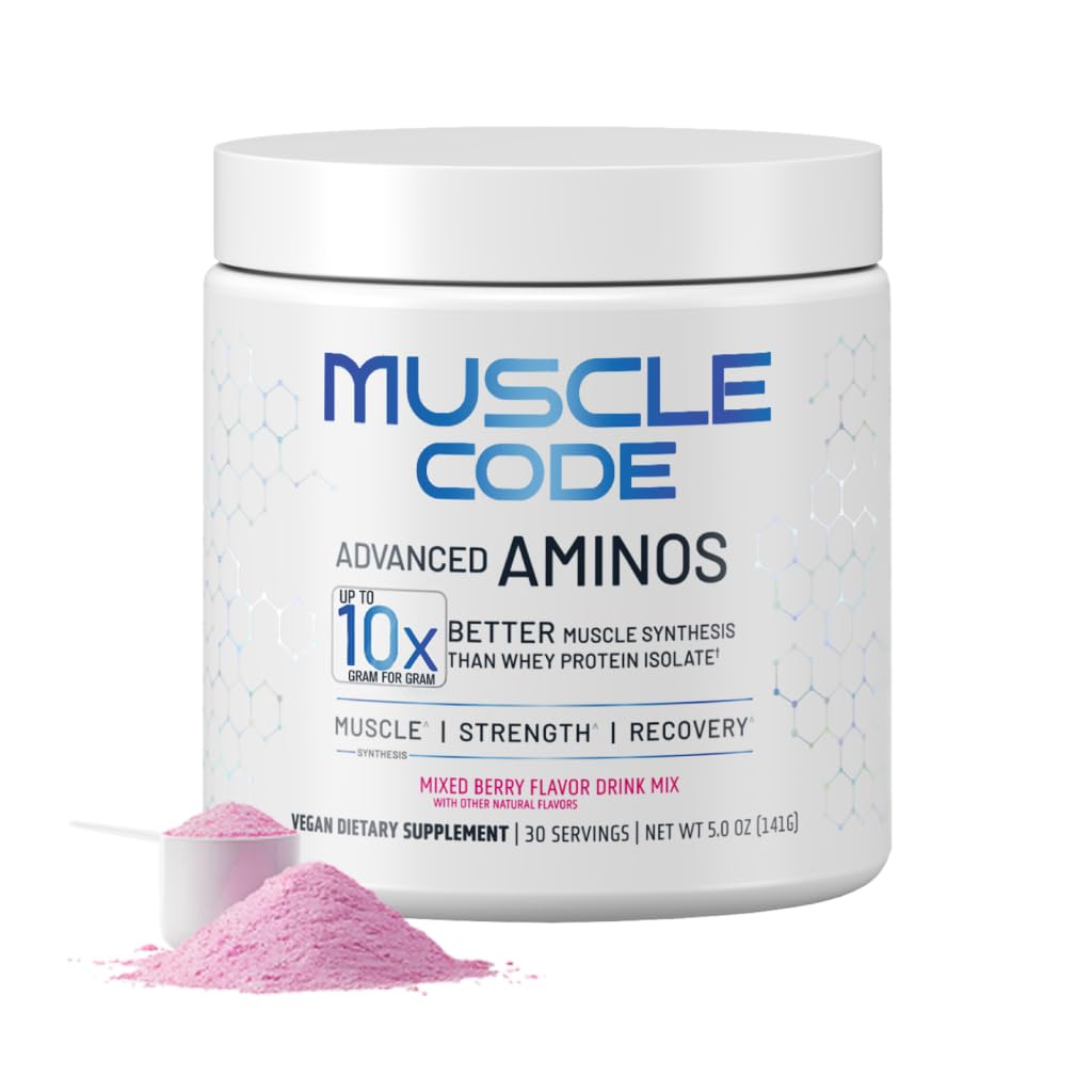NAUTILUS Codice Muscolare Aminoacido essenziale Polvere Muscolo Sintesi & riparazione & resistenza Natural Mixed Berry Flavor – 30 Serve clinicamente Studiato 0g Zucchero, Keto, Vegan, Gluten Free, Dairy Free