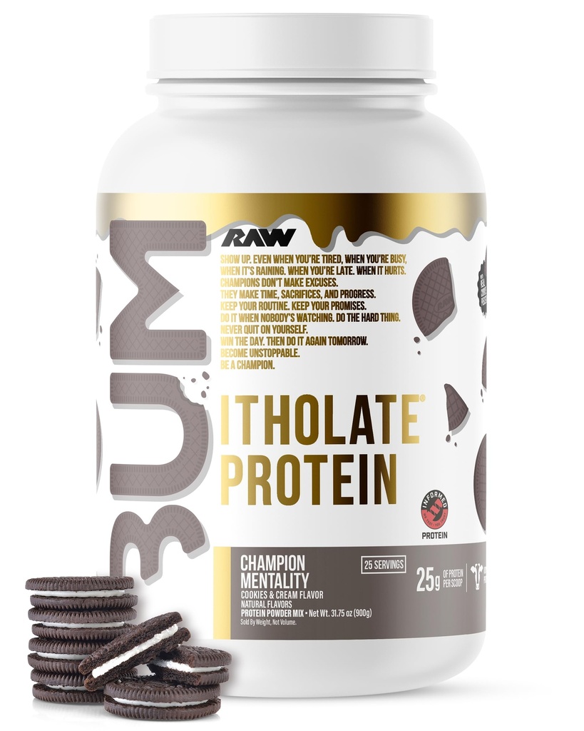 Polvere proteica del siero di latte, biscotti e crema (CBUM Itholate Protein) - Polvere di nutrizione sportiva per la crescita e il recupero del muscolo - Low-Fat, Carb- 25 Servings
