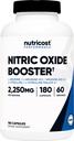 Nutricost Nitric Oxide Booster 2250mg, 180 Capsules - 750mg Per Casule, 60 Serve - Gluten Free e Non-OGM