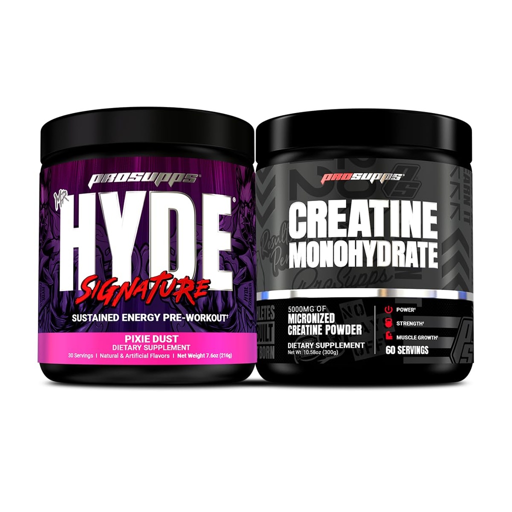 PROSUPPS Firma di Hyde Sustain Pre Workout, Pixie Dust e Creatine 300 Bundle