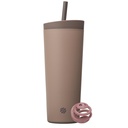 BlenderBottle 2-in-1 In acciaio inox isolato Shaker Tumbler, coperchio anti-rumore Swig Leakproof, Straw, BlenderBall, BPA Free, For Protein Shakes, Smoothies, And Pre Workout, 24 oz, Brown (Cocoa)