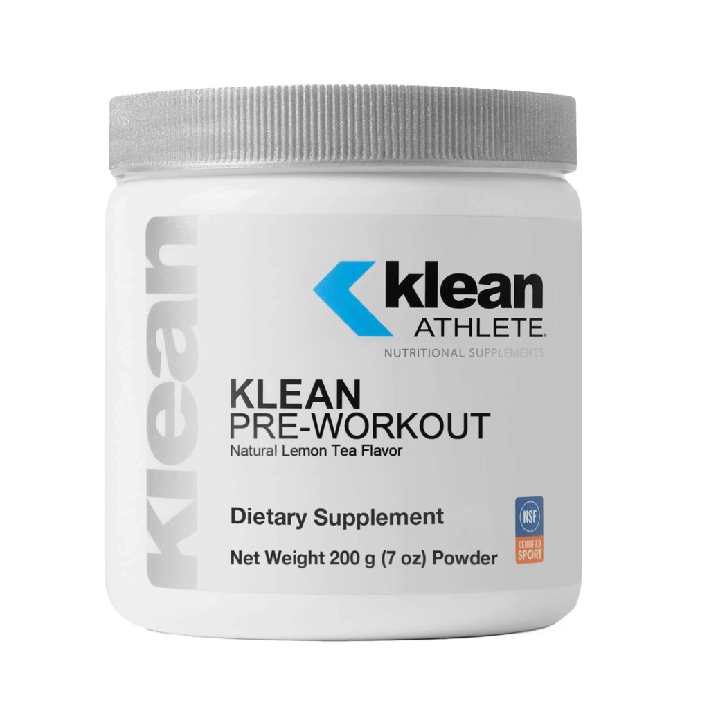 Klean ATHLETE Pre-Workout | Formula unica con estratto di radice di barbabietola, vitamina C e caffeina organica per supportare l'endurance atletica | 7 once | Natural Lemon Tea Flavor