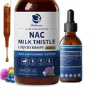 Lukaree Liposomal NAC Supplemento N-Acetyl-L-Cysteine 600mg con latte Thistle - NAC Amino Acid Drops w/Selenium for Liver & Kidney Support*, polmone, antiossidanti e supporto immunitario*- Vegan, Non-GMO- 2oz