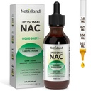 Liposomal Liquid NAC Drops, NAC Supplement N-Acetyl Cysteine, NAC 600 mg con latte Thistle & Quercetin per adulti e bambini, fegato & polmone, supporto immunitario e antiossidante, pelle e salute cellulare, 2 Fl Oz