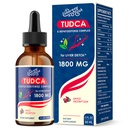 Supporto per fegato TUDCA Drops 1800mg - Integratore potente del fegato con sali di bile, NAC, Schisandra e Dandelion, Detox del fegato e riparazione - Fast-Absorbing, Sugar-Free, Alcohol-Free – 2 Fl.Oz