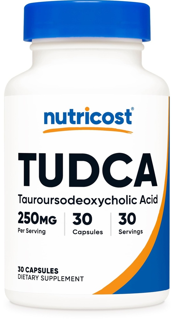 Nutricost Tudca 250mg, 30 capsule (acido tauroursodeoxycholic) - senza glutine, non OGM