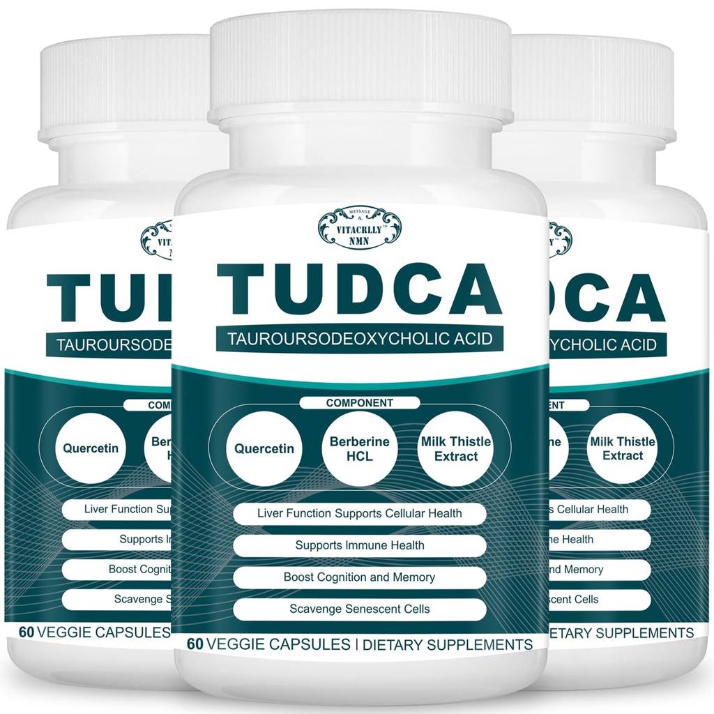 2200MG TUDCA Liver Supplements - Bile Salts Supplement Complex for Liver Detox & Cleanse, Gallbladder Cleanse, Digestive Health 180 Capsule