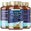 AREDS 2 Vitamine di occhio e Bilberry minerale estratto Omega-3, Vitamina di occhio per gli anziani salute maculare e occhio secco, Vitamine di occhio Lutein e Zeaxantina supporto Eye Strain & Hydration (120 capsule)