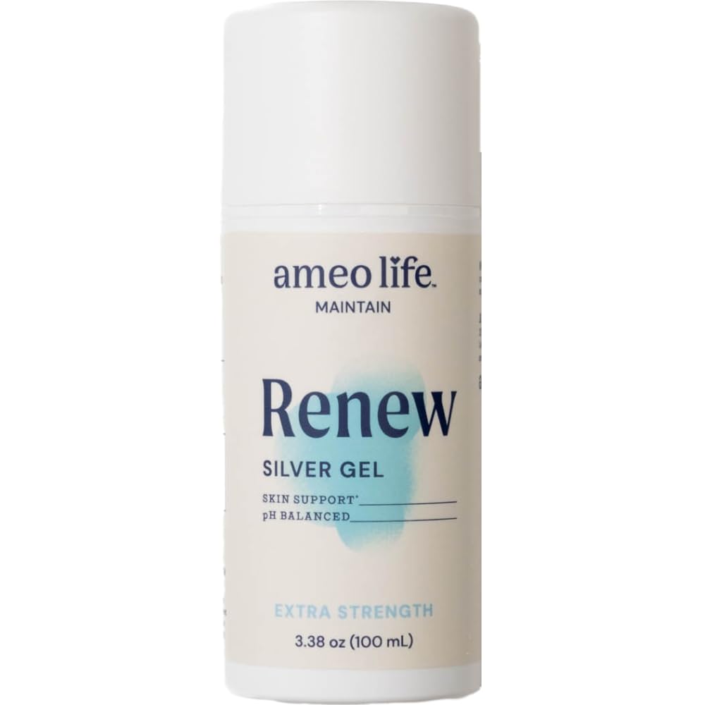 Ameo Life Extra Strength Colloidal Silver Gel 35 ppm - pH Balanced, Strutturato Silver Gel per Pelle sana, Minor Cuts, Scrapes & Burns - Cura naturale della pelle per il ringiovanimento (100ml)