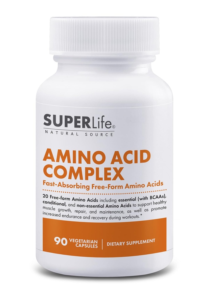 Aminoacido complesso - Assorbimento rapido e forma libera Aminoacidi a catena ramificata e essenziale BCAAs | Supporta la crescita del muscolo, la resistenza e il recupero | Supplemento - 90 capsule