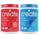 Creatina Monohydrate Gummies - Rocket Pop Duo - Blue Raspberry & Sour Cherry - Creatine Gummies per Donne & Uomini, NSF Certificato, 3rd Party Tested, Anti-Melting Formula, 180 Count (2-Pack)