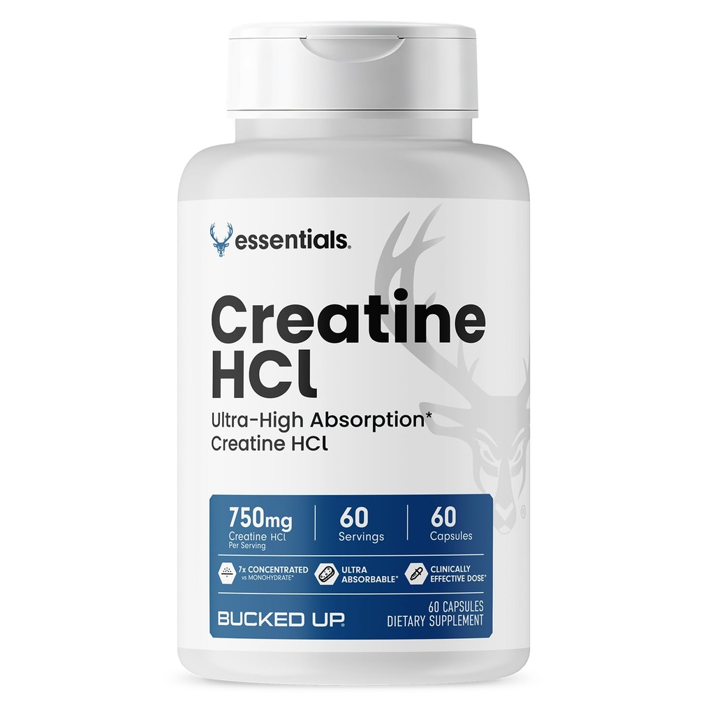 Bucked Up - Creatina HCL, 750mg Serving - 60 Serve (60 capsule)