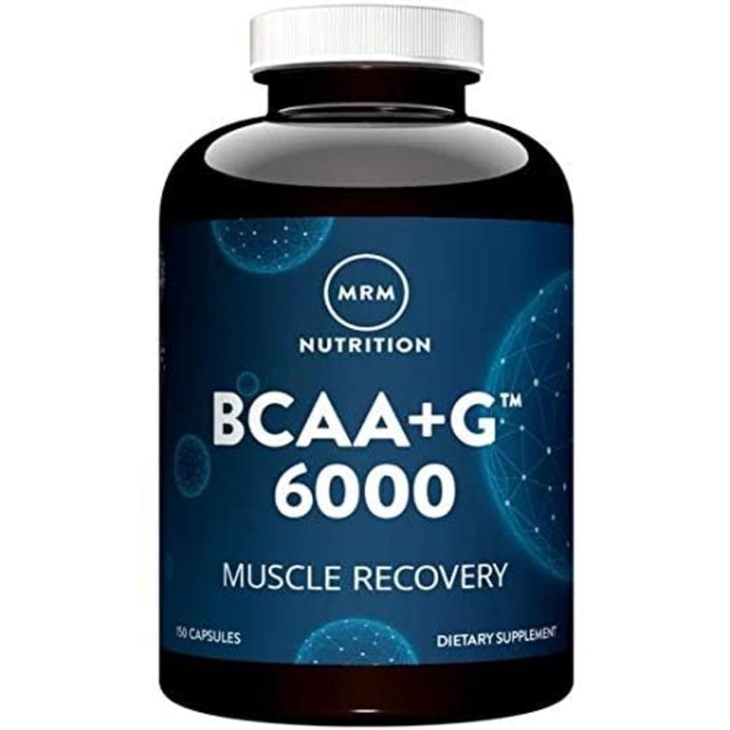 MRM Nutrition BCAA+ Recupero del muscolo 6000 mg - per le donne e gli uomini - 6g di aminoacidi per porzione, Complesso di supplemento di recupero con L-Glutamina, Vegan, senza glutine - 25 porzioni