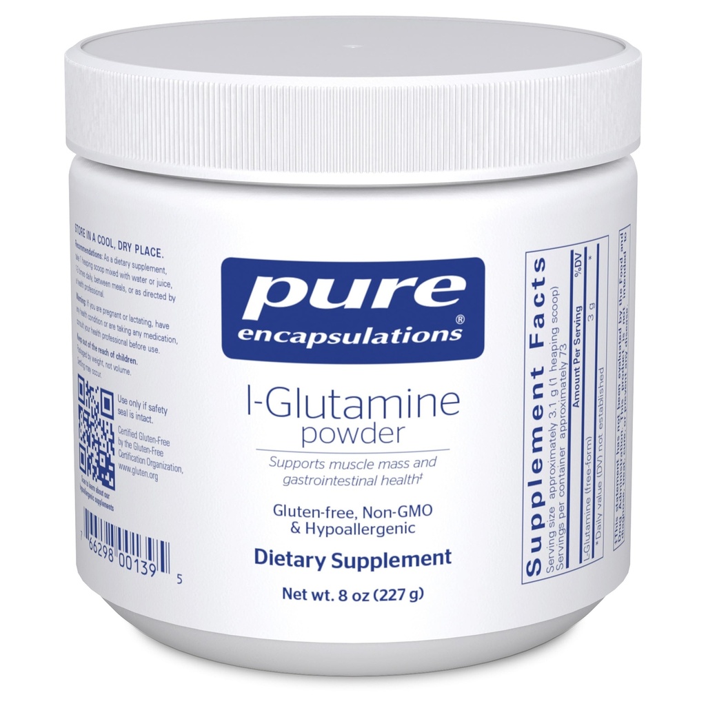 Pure Encapsulations L-Glutamine Powder - Supplemento per il supporto immunitario e digestivo, Gut Health and Lining, Metabolism e Muscle Support* - con Pure Free-Form L-Glutamine - 8 once