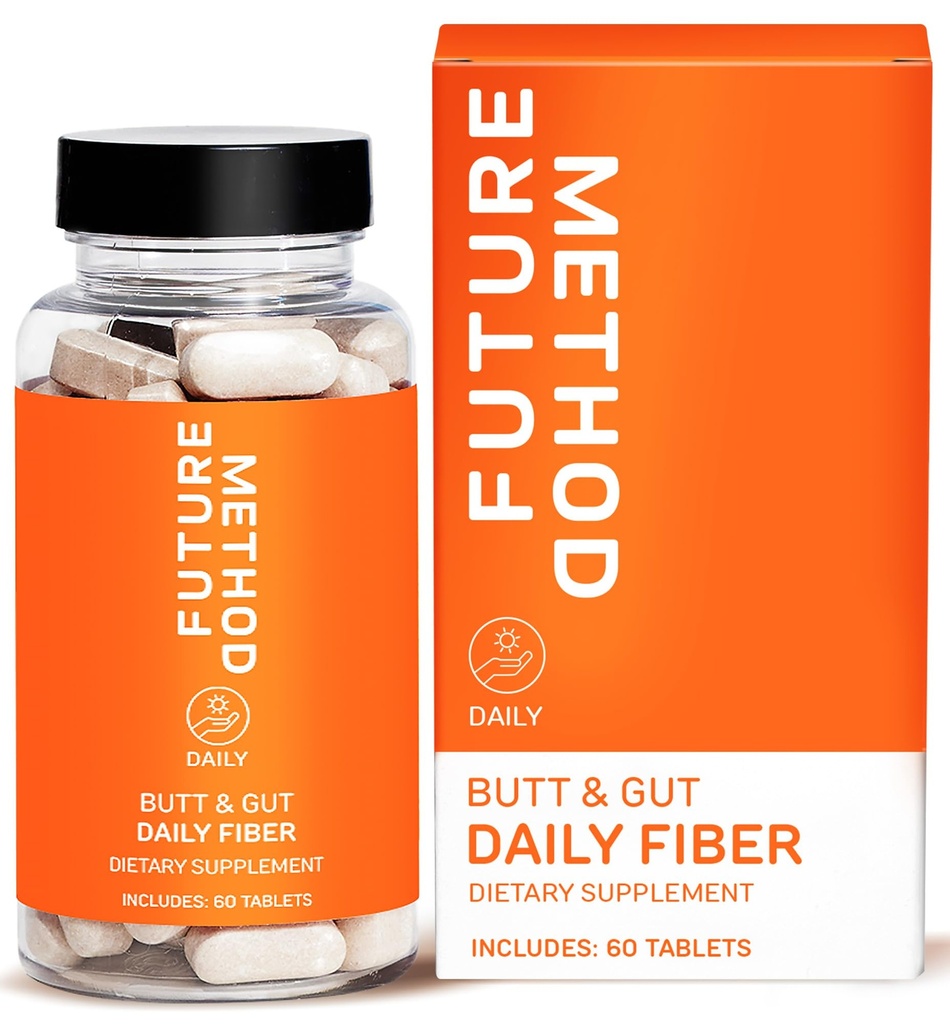 FUTURE METHOD Fibra Supplemento, Acacia e Psyllium Husk Fiber Pills for Digestion (60ct)