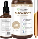 Maca Root Liquid Drops | Premium Organic Maca Root Extract | Maca Supplemento per potenziato Mood & Vitality | 60 Servings | 4 Fl Oz