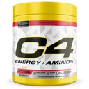 C4 Energy + Aminos Powder, 5g BCAAs & EAAs per il recupero del muscolo, 3 elettroliti per l'idratazione, 100mg caffeina naturale, pre allenamento, zucchero zero, 30 Servings, Fruit Punch