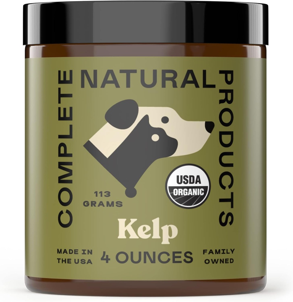 Polvere di Kelp organica di prodotti naturali completa per gli animali - 4oz - Polvere di Kelp organica pura