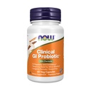NOW Integratori alimentari, Clinical GI ProbioticTM, 50+ Formula, Strain Verified, 60 capsule di Veg