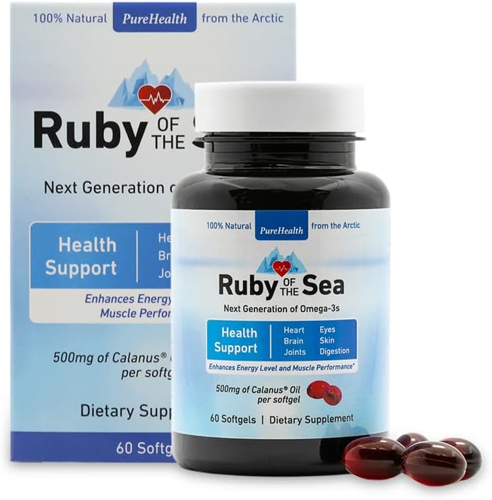 Integratore di olio marino - Tutti Natural Calanus Oil, Astaxantina, Omega-3 e acidi grassi - Integratori nutrizionali di salute del cuore e del cervello