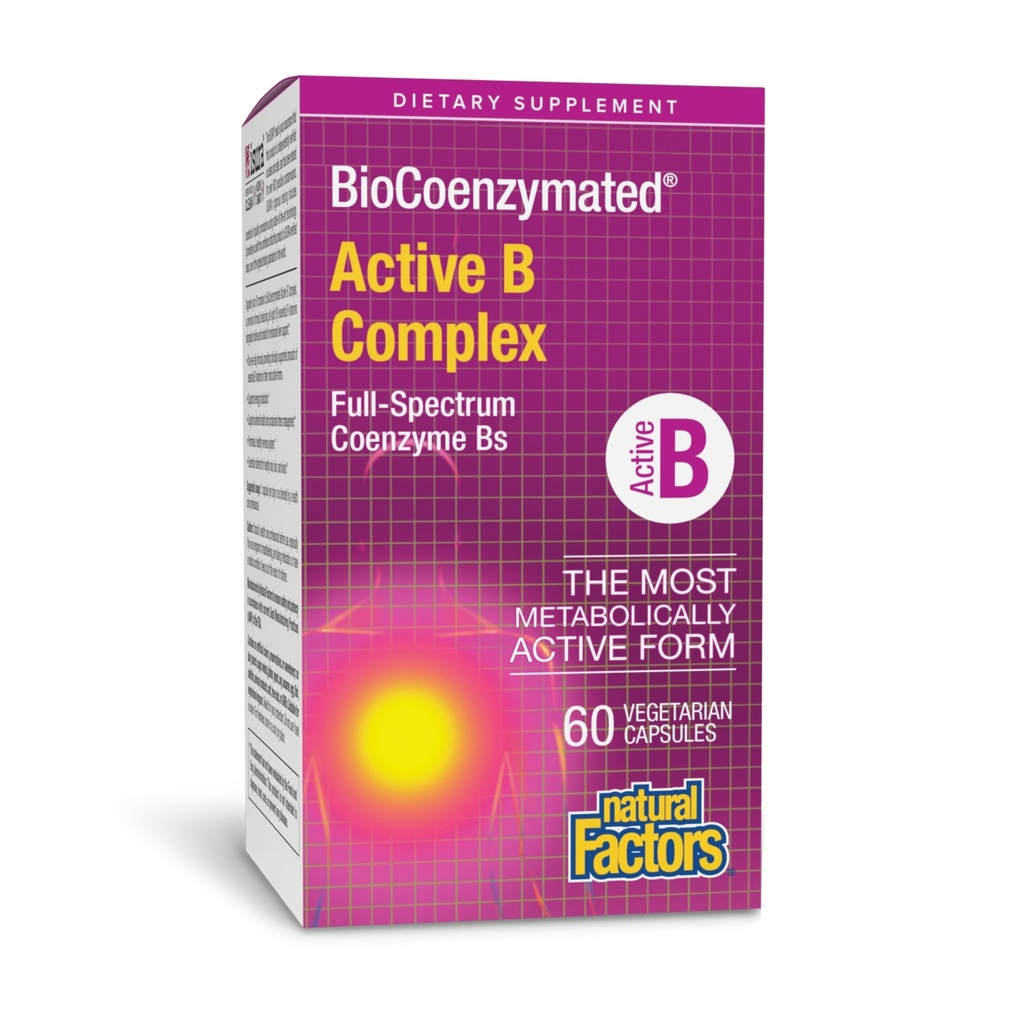 Fattori naturali, BioCoenzymated Active B Complex, 60 Capsule (60 Serve)