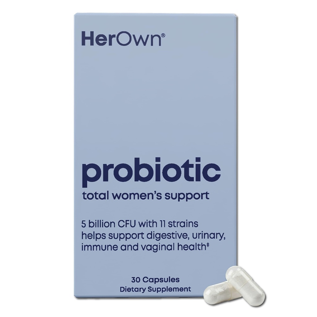 i suoi Probiotici per le donne, 5 miliardi di CFU con Prebiotici, Supporti Digestione sana, 11 Strains, Gluten e Soia Libero, Vegan, Non OGM, 30 Capsule, 30 Serve