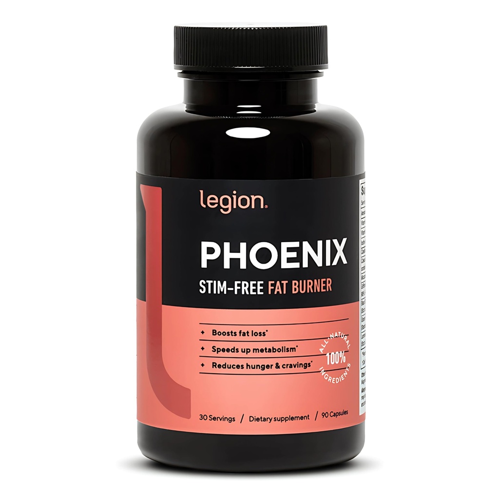 LEGION Phoenix Thermogenic Fat Burners & Pillole di perdita di peso - 30 Serve, 90 Capsule (Caffeina Free)