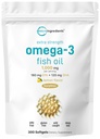 Micro Ingredienti Extra Forza Omega 3 Fish Oil Supplementi 1.000mg Per Serving, 300 Softgels | Limone aromatizzato | Burpless | EPA 180mg + DHA 120mg | Pesce marino profondo
