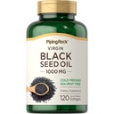 Piping Rock Black Seed Oil Softgel Capsule | 1000mg | 120 Pills | Cold Pressed Supplement | Nigella Sativa | Solvent Free, Non OGM, Gluten Free