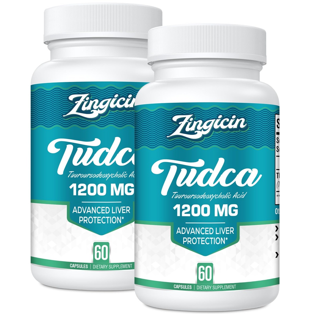 TUDCA Supplemento 1200mg - 120 capsule vegetali,Powerful TUDCA Sale Bile Supplementi per fegato, digestione