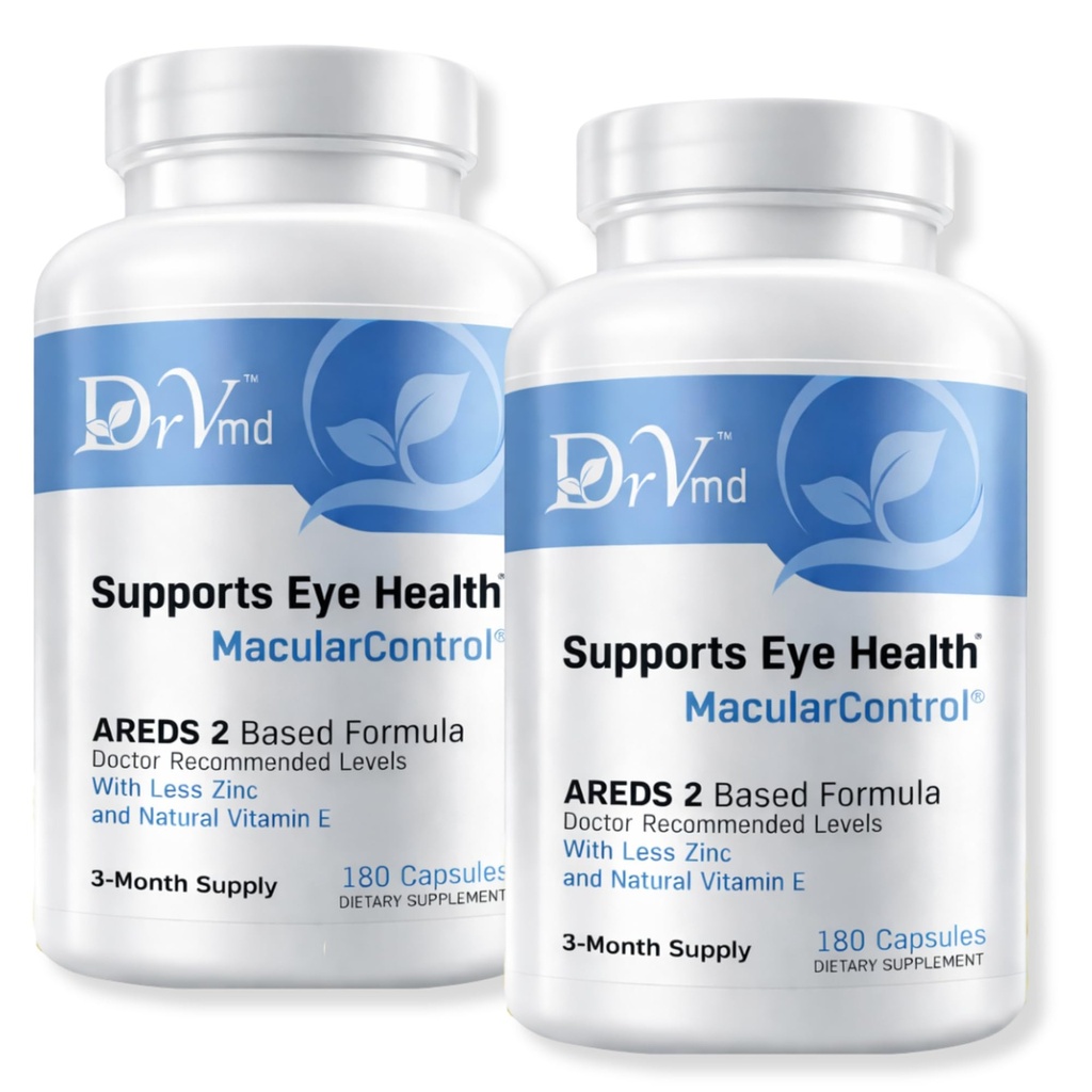 Macular Control AREDS 2 Vitamine Occhiali + Lutein 10mg + Zeaxanthin 2 mg, 25mg Zinco, Vitamina C & Natural E – Doctor Formulated Eye Support Supplemento (360 capsule) 6 mesi di alimentazione
