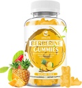 Gummie di Berberina con Ceylon Cinnamon 1500mg High Potency Berberine HCL supplemento per il supporto immunitario e metabolico, senza zucchero, aroma di ananas - 60 Conte