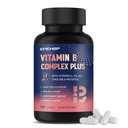 17-in-1 Vitamina B Complex Plus – Vitamina B1, B2, B3, B4, B5, B6, B7 (Biotin), B8 (Inositol), B9, B12, C, D3, K2, Energia, Immune, Pelle, Nerve Support for Men & Women - 120 Capsule