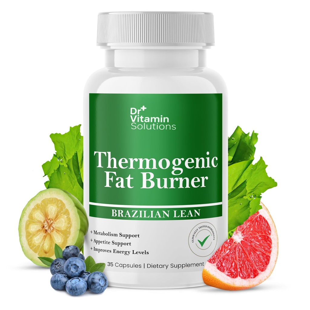 Thermogenic Fat Burner brasiliano magra - pillole di perdita di peso per le donne e gli uomini | Appetite Suppressant & Metabolism Booster w/Green Tea, Garcinia | Belly Fat, Energy & Bloating Support - 35 capsule
