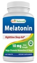 I migliori naturali Melatonin 10mg (non OGM) compresse - aiuta a promuovere il relax e il sonno - 120 conte