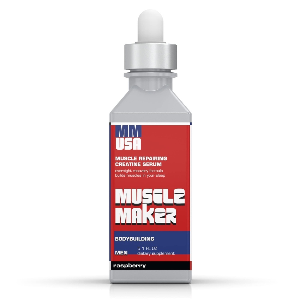 MMUSA Muscle Maker Post Workout Siero: Enhanced Men's Health with Antioxidant Boost. Immunity Powerhouse, Vitamina C & Zinc. Creatina per Fitness, Energia e Focus. Raspberry 5.1 Fl Oz