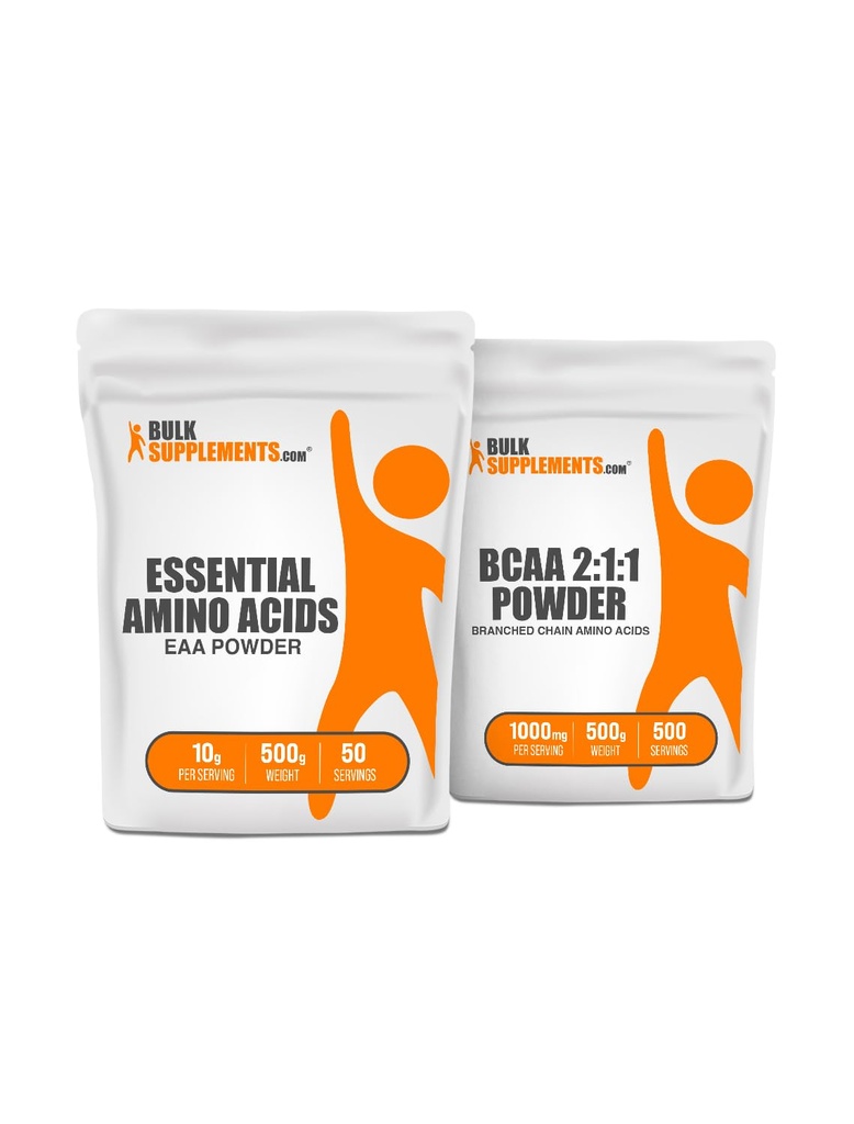 BulkSupplements EAA Polvere 500g + BCAA 2:1 500g Bundle