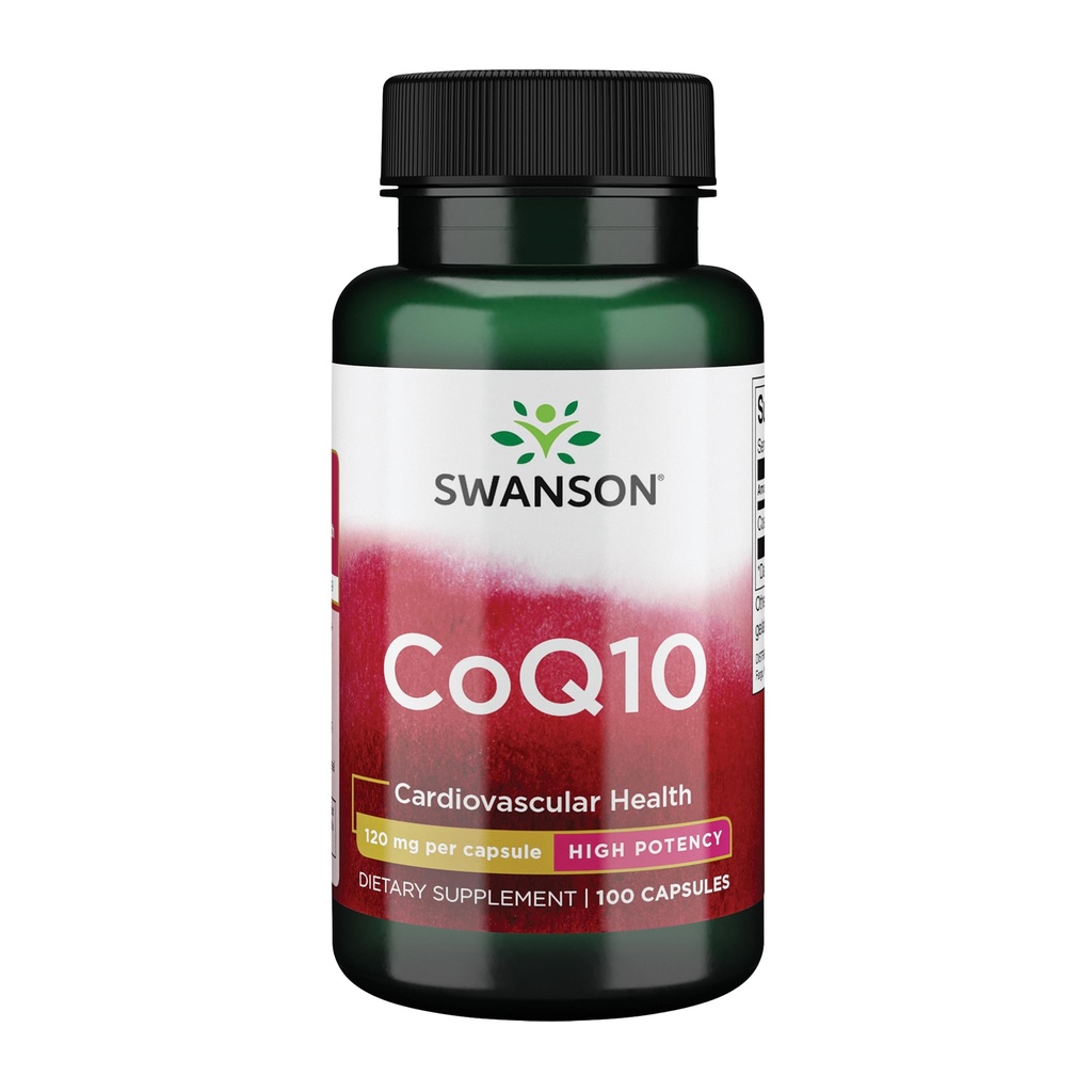 Swanson CoQ10 - Aiuta a promuovere la salute del cuore, il supporto energetico, & Aids salute generale del sistema cardiovascolare - aiuta a mantenere il coenzima Q10 supplemento - (100 capsule, 120 mg ogni)