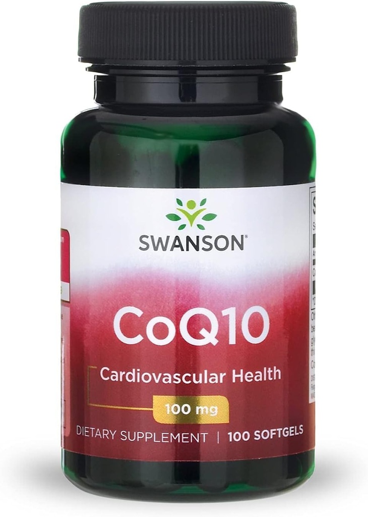 Swanson CoQ10 - Supporto antiossidante per l'energia - Coenzyme Q10 Supplemento - (100 Softgels, 100mg Ogni)