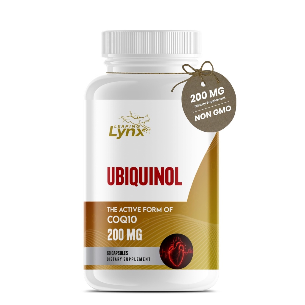 Ubiquinol CoQ10 200mg – High Absorption Active Coenzyme Q10 Supplemento per la salute del cuore, l'energia e la vitalità cellulare | 60 capsule, alimentazione 60 giorni | Formula antiossidante biodisponibile | Non OGM