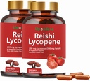 Capsule Licopene, Licopene naturale 200mg con Organic Reishi Mushroom 200mg supplemento per la salute della prostata e il supporto immunitario - Gluten-Free, Non-OGM, 60 capsule (2 Confezione)