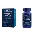 Estensione della vita Omega-3 Fish Oil Gummy Bites e N-Acetyl-L-Cysteine Immune & Respiratory Support