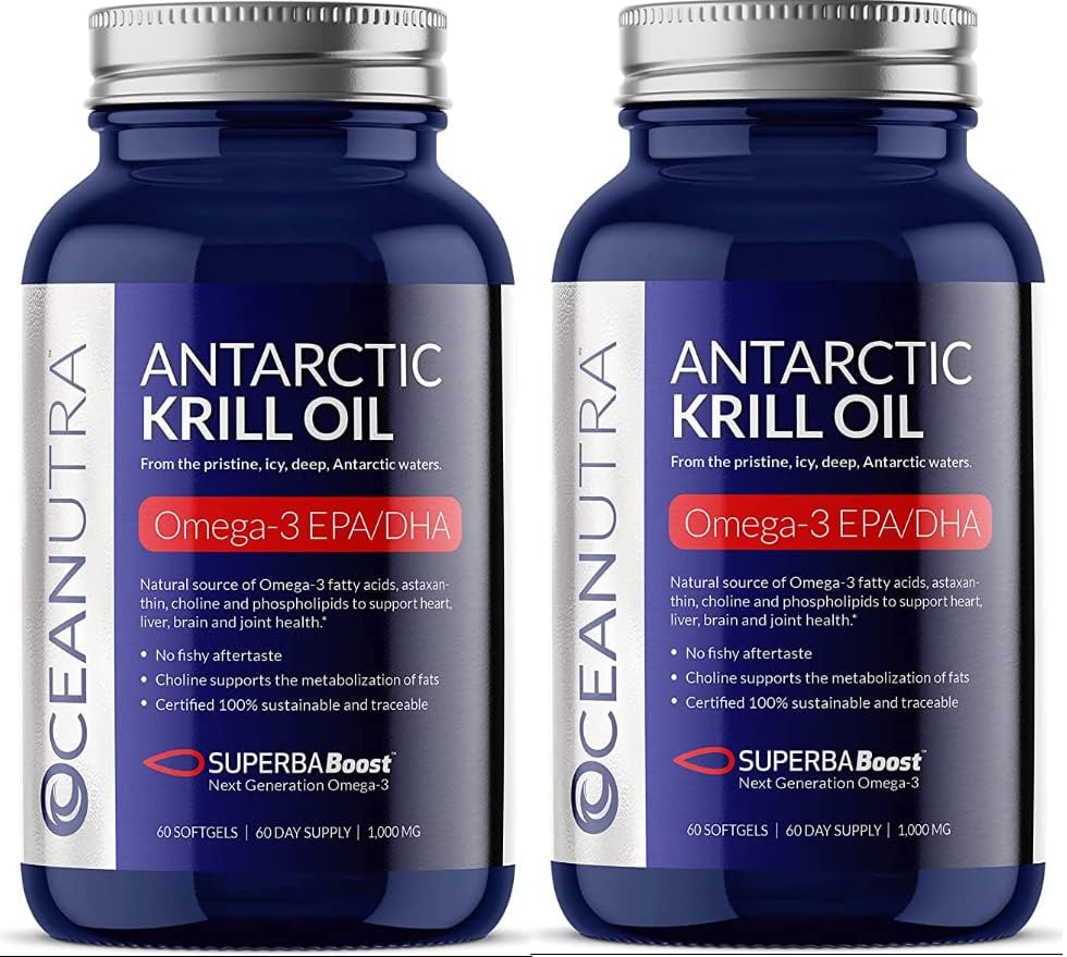 100% puro Krill olio 1000MG 120-giorno alimentazione doppia resistenza 56% Phospholipids Astaxanthin sostenibile antartico SuperbaBoost Omega 3 EPA DHA cura della pelle del cervello, terzo piano testato, senza olio di pesce