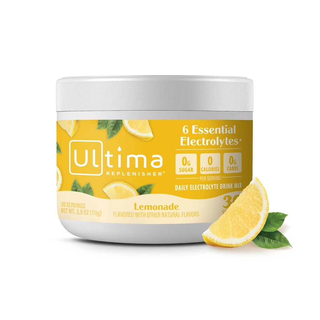 Miscelatore giornaliero di bevanda di elettrolita di ultima generazione – senza zucchero – Limonata, 30 Serve – Polvere di idratazione con 6 elettroliti chiave e minerali di trace – Keto Friendly, Vegan, Non OGM