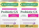 GX Probiotico di Bounty della natura, aiuta con il gas occasionale e Bloating, supplemento dietetico, salute digestiva, 25 capsule (pacchetto di 2)