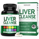 Detox e riparazione del fegato (27 in 1 formula - cardo del latte, radice di dadelion, curcuma, estratto di carciofo e altro) - Detox Cleanse Supplement, supporto al fegato per adulti, Vegan - 60 capsule