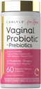 Probiotici vaginali per le donne | 60 capsule | con prebiotici | Supporta l'odore sano, il pH, l'equilibrio del lievito, e Flora | Vegan, Non-GMO, Gluten Free | per lei