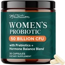 Probiotici per le donne | 50 miliardi di CFU per il supporto di salute vaginale, pH Balance & Digestive | Probiotici femminili con Prebiotici & Hormone Balance Blend | Shelf Stable | Vegan, Gluten-Free | 30 Ct